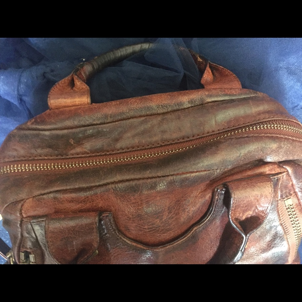 FRYE ELAINE COGNAC SATCHEL Crossbody Handbag GORG BOHO LUX - Picture 5 of 9